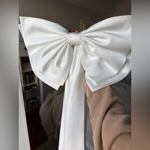 Elegant White Satin Bow